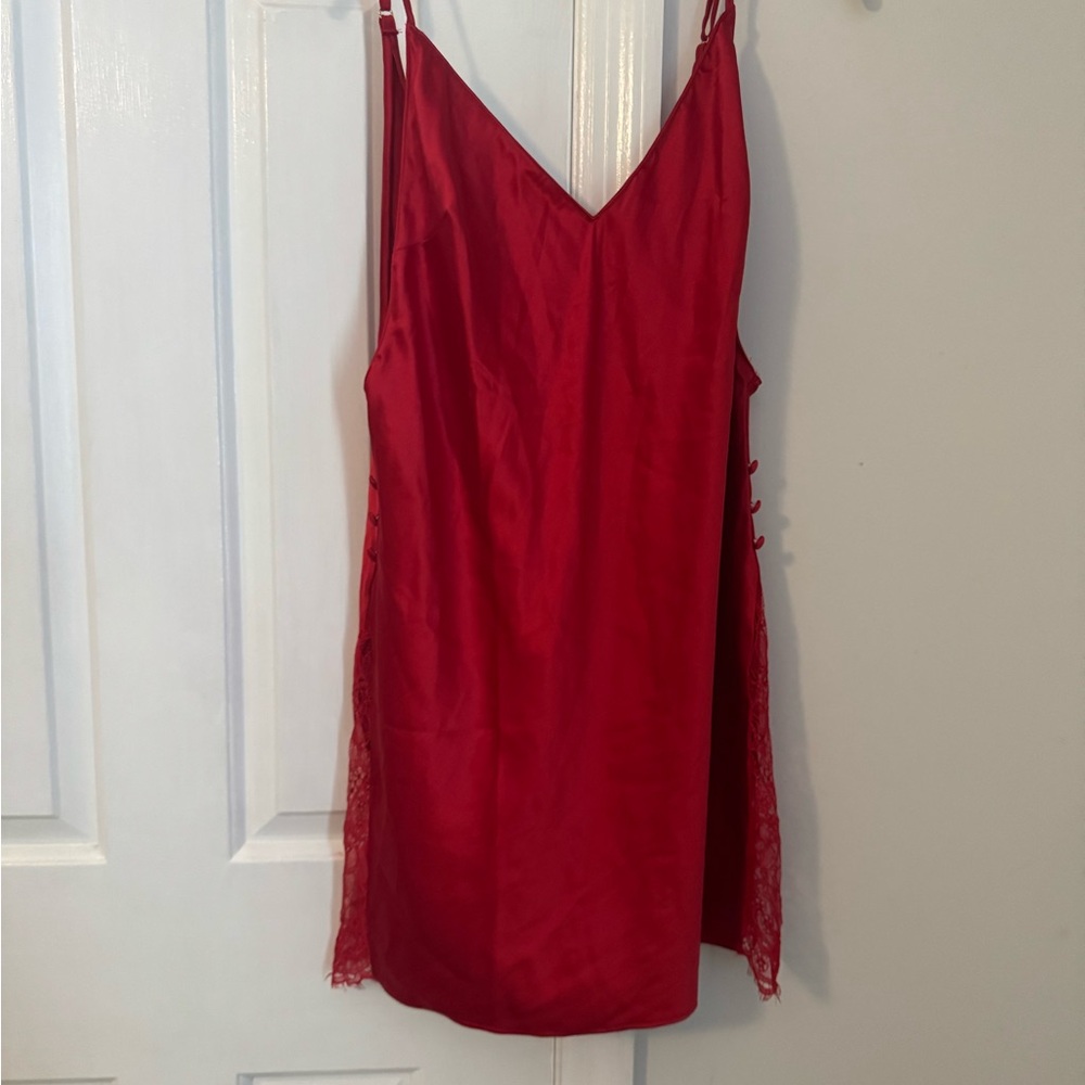 Victoria's Secret Red Satin Chemise